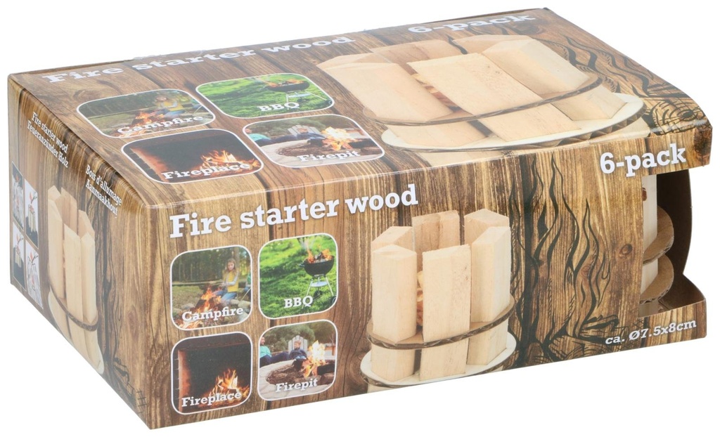 [871125216947] Fire Wood Starter D7.5x8cm
