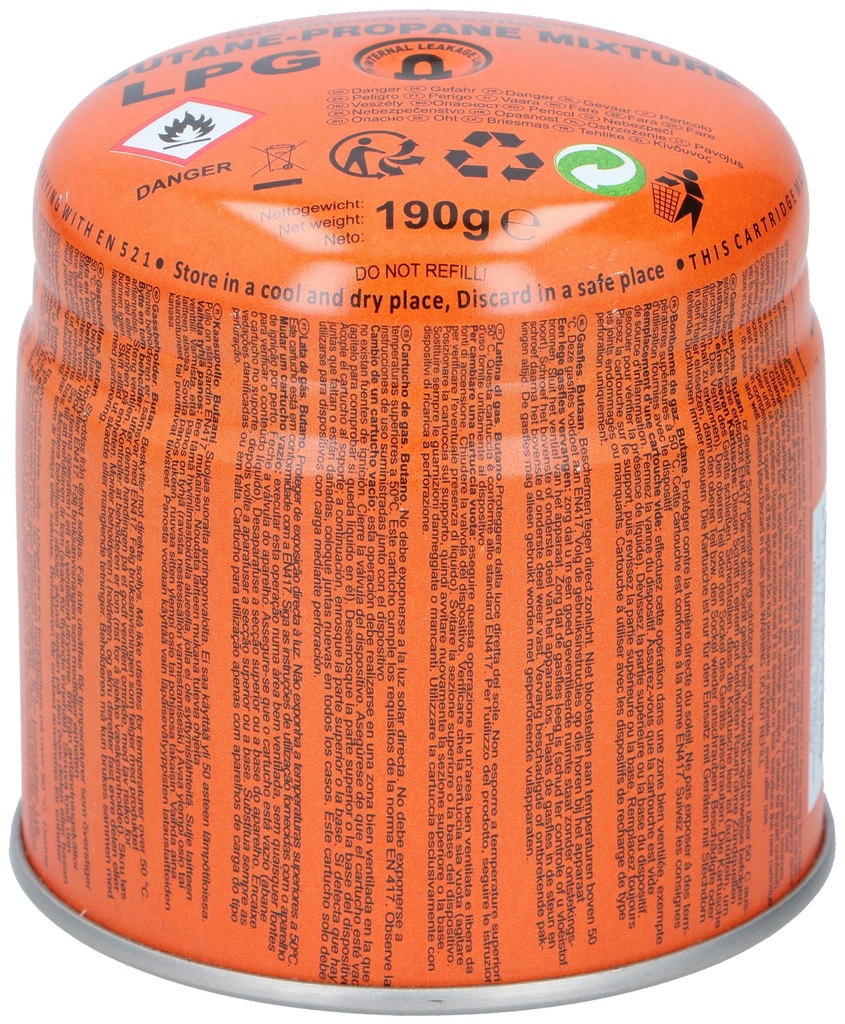 Gas Canister 190g Butane/Propane