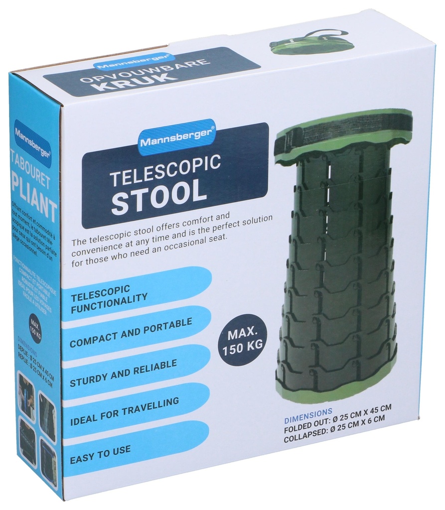 Foldable telescopic stool