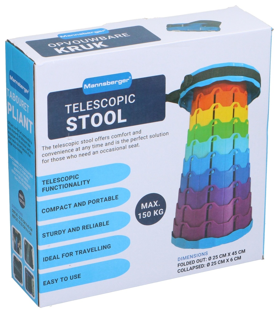 Foldable telescopic stool