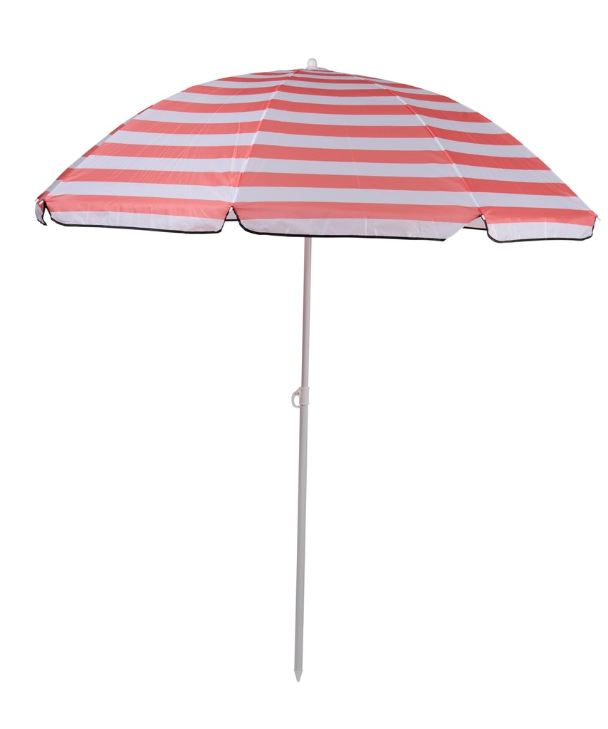 [871125250293] Beach Umbrella Ø1.7m Pink Stripes