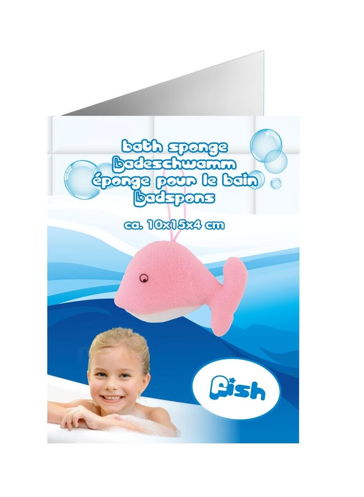 Bath Sponge Fish Shape 10x15cm