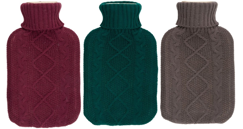Hot Water Bottle 1.7L with Knit Cover