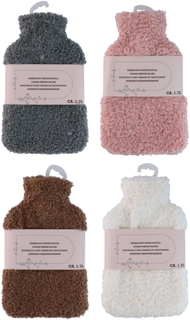 Hot Water Bottle 1.7L Teddy Cover