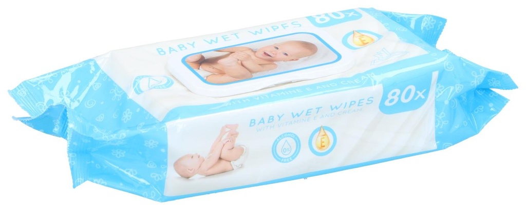 Baby Wipes 80 Sheets 15x20cm