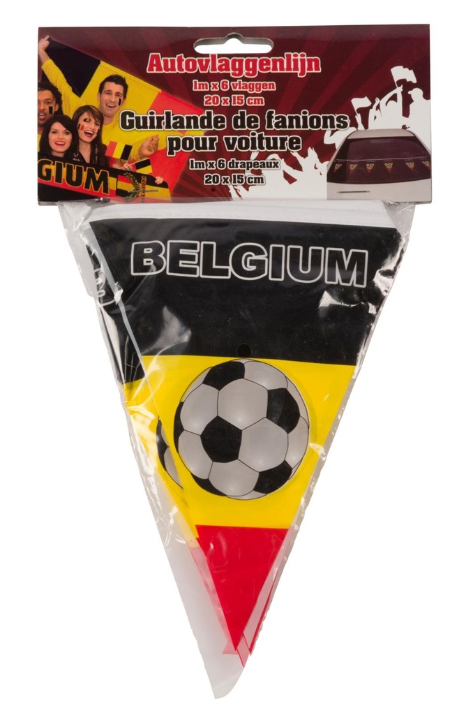 Belgium Car Flag Line 1m 6 Flags