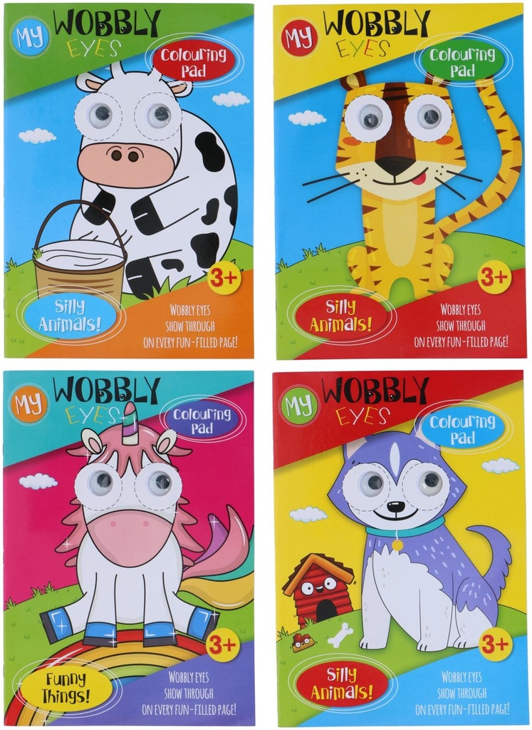 Colouring Book Wobbly Eyes Animals 24 Pages