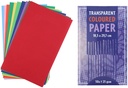Transparent Coloured Paper 18.5x29.7cm