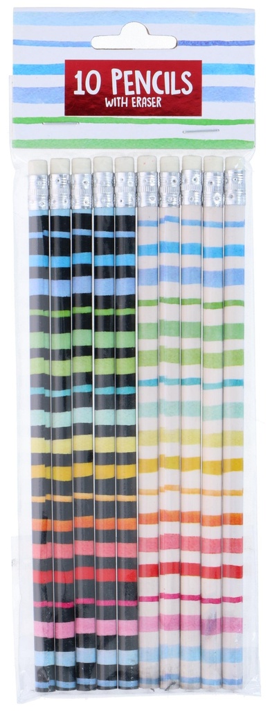 Pencils With Eraser 18.5cm