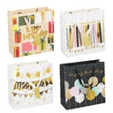 Gift Bag Birthday Gold 25x25cm
