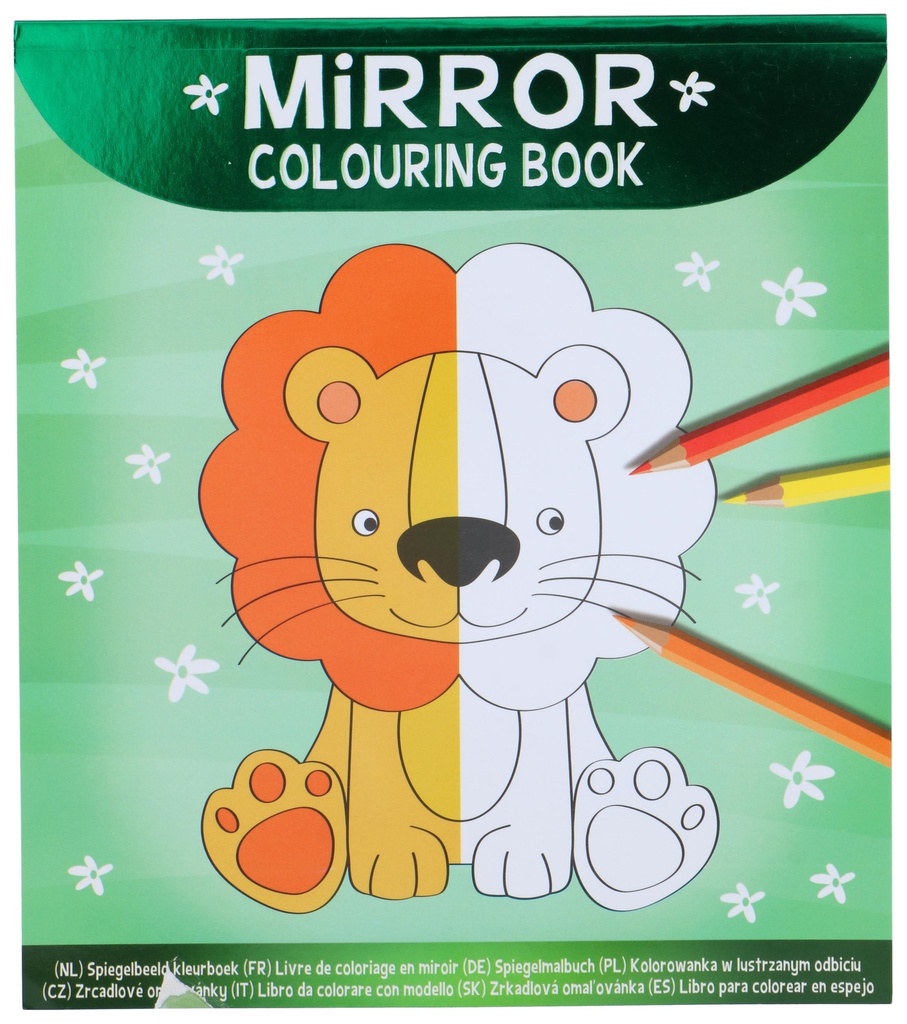 [871185127700] Mirror Colouring Book Set 4 assorted