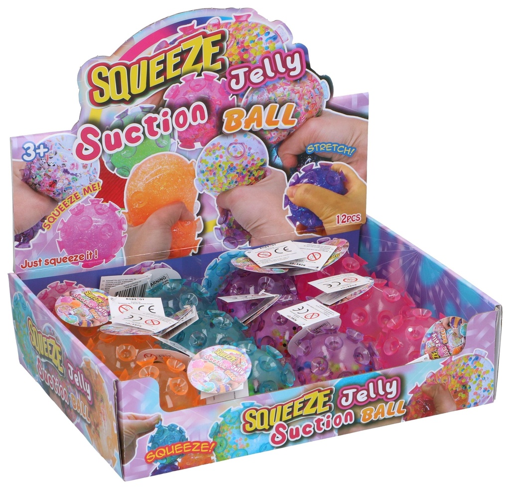 Squeeze Ball with Suction Cups 8cm