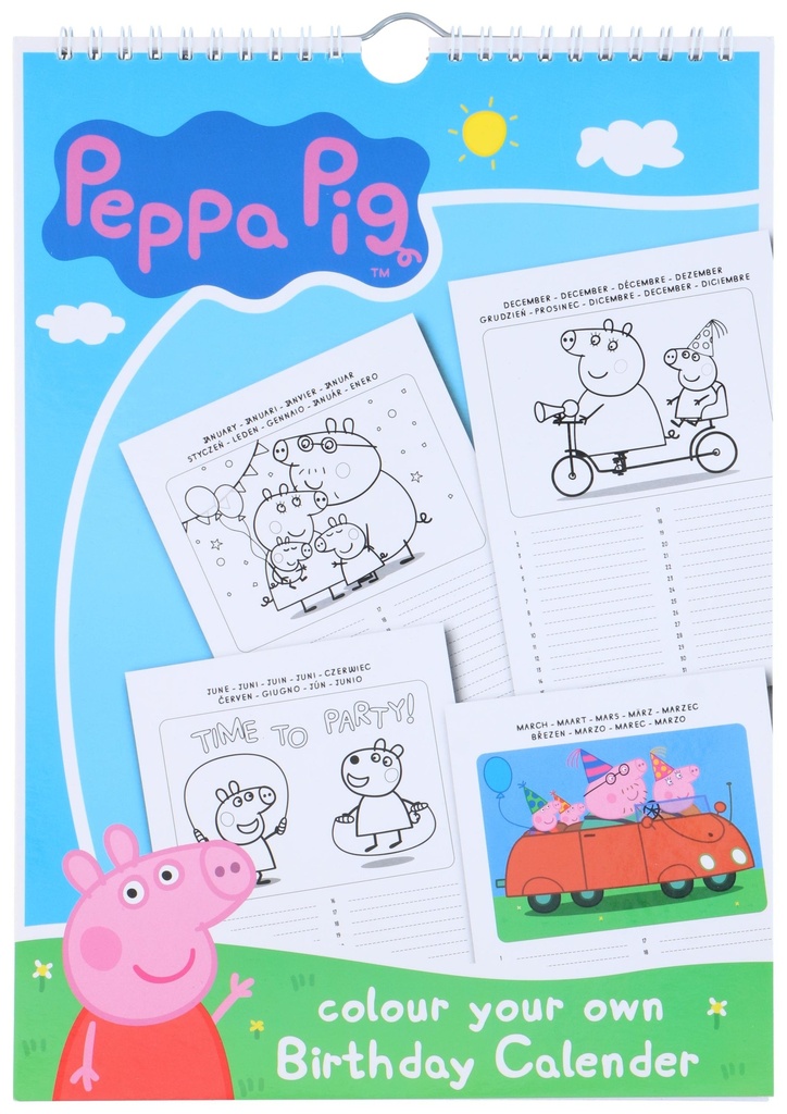 HASBRO Peppa Pig Colouring Calendar 30x21.5cm