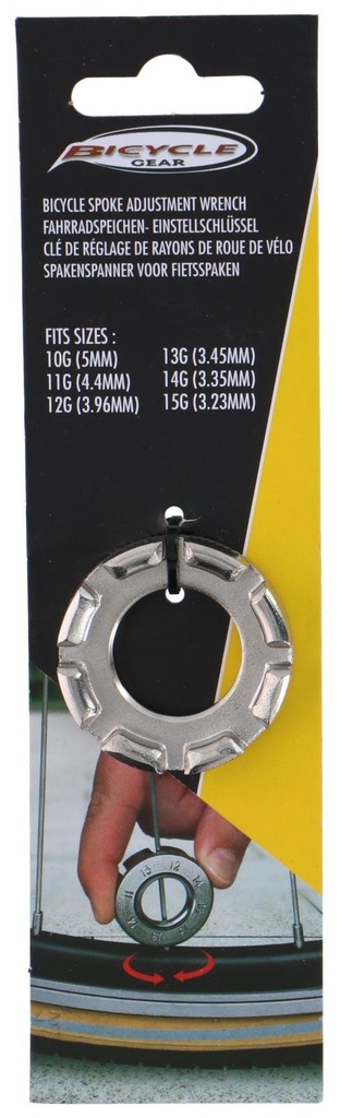 BICYCLE GEAR Bike Spoke Wrench 10-15
