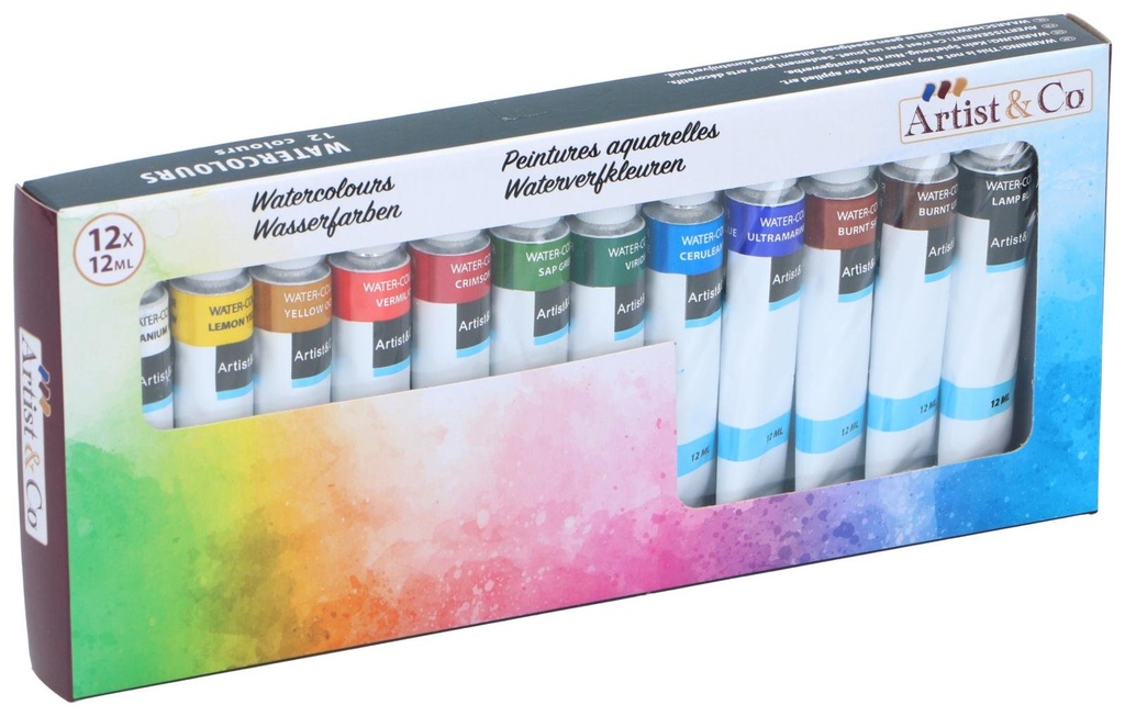 ARTISTCO Watercolour Paint 12x12ml