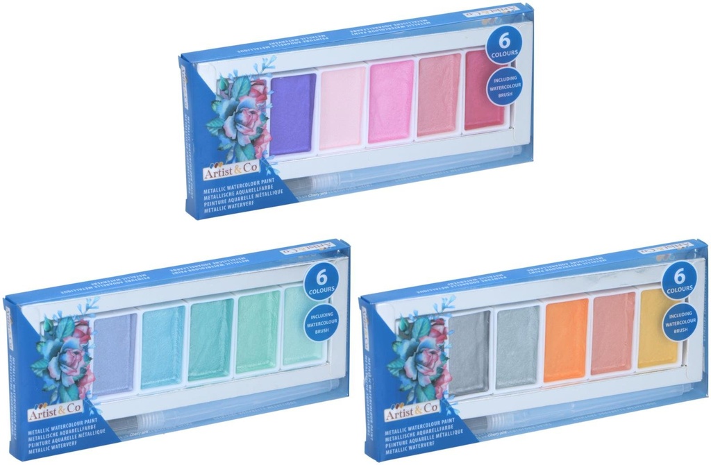 ARTISTCO Watercolour Metallic Colours