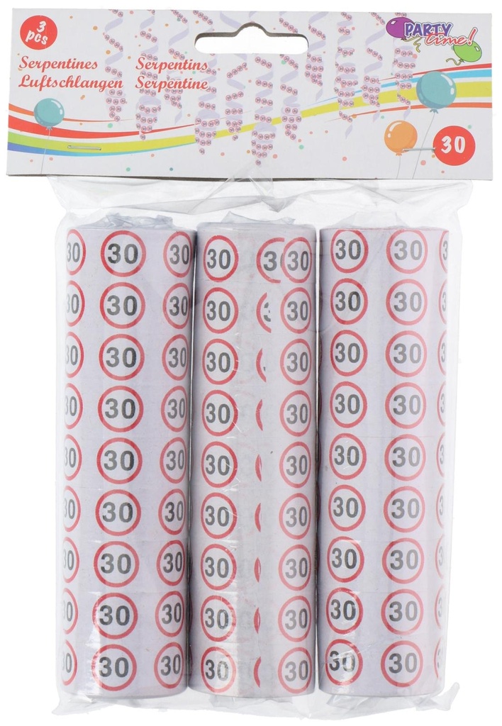 PARTY TIME Serpentine With 30 Print