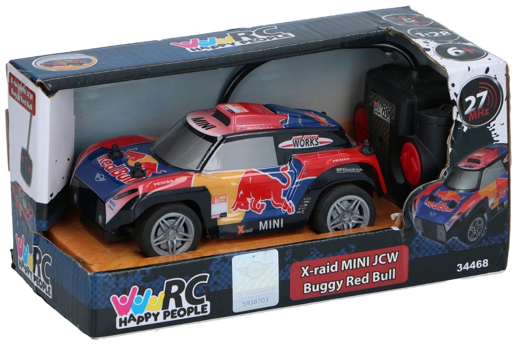 X-Raid Mini JCW Buggy Red Bull 1:28