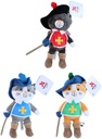 NICOTOY Plush Three Musketeers 26cm 3 assorted