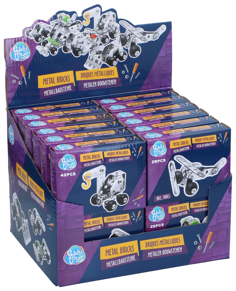EDDY TOYS Metal Bricks Construction Set 42 pcs