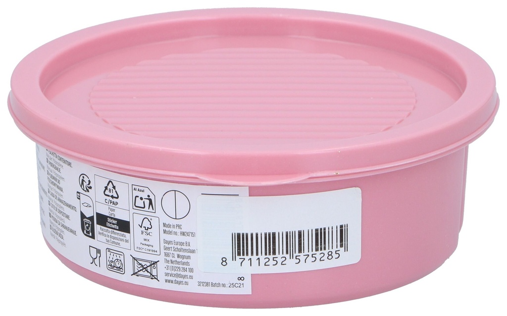 [871125257528] Storage Containers 2 compartments 4 Assorted Ø16x5.5cm
