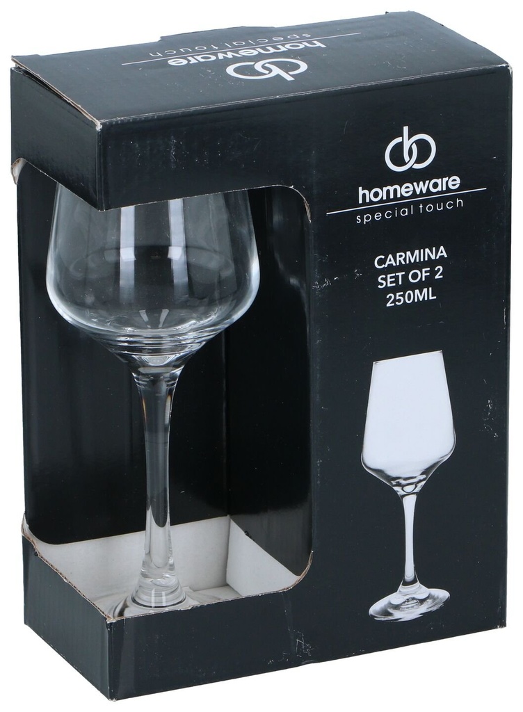 [584456545221] HOMEWARE Carmina Weingläser 250 ml, 2er-Set