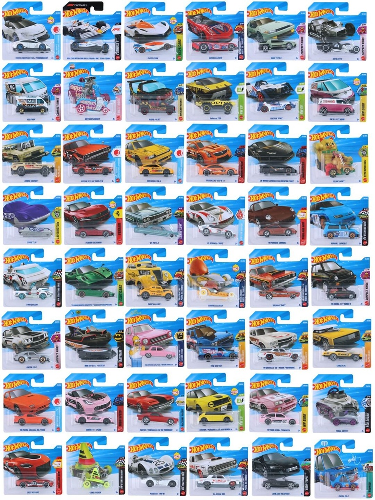 MATTEL Die-Cast Cars 1:64 – 48 Assorted