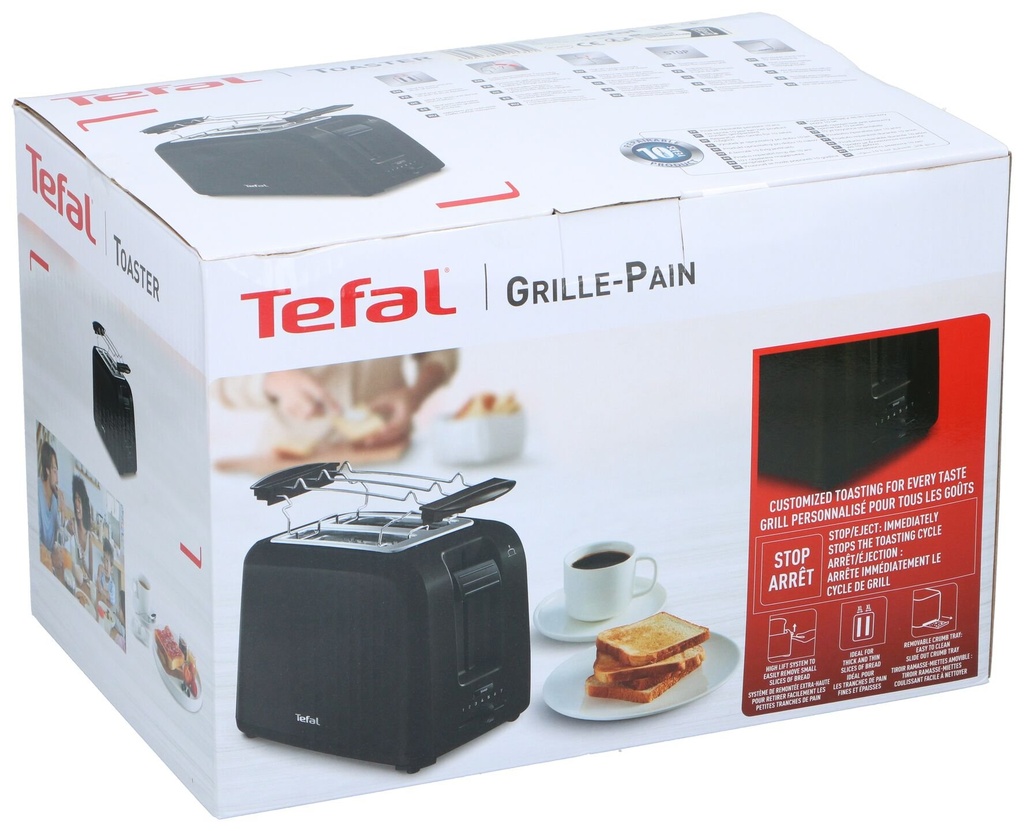 TEFAL Black Pop-Up Toaster