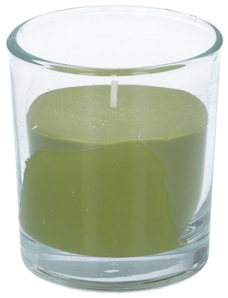UNBRANDED Bougie Parfumée en Verre Ø6cm Vert