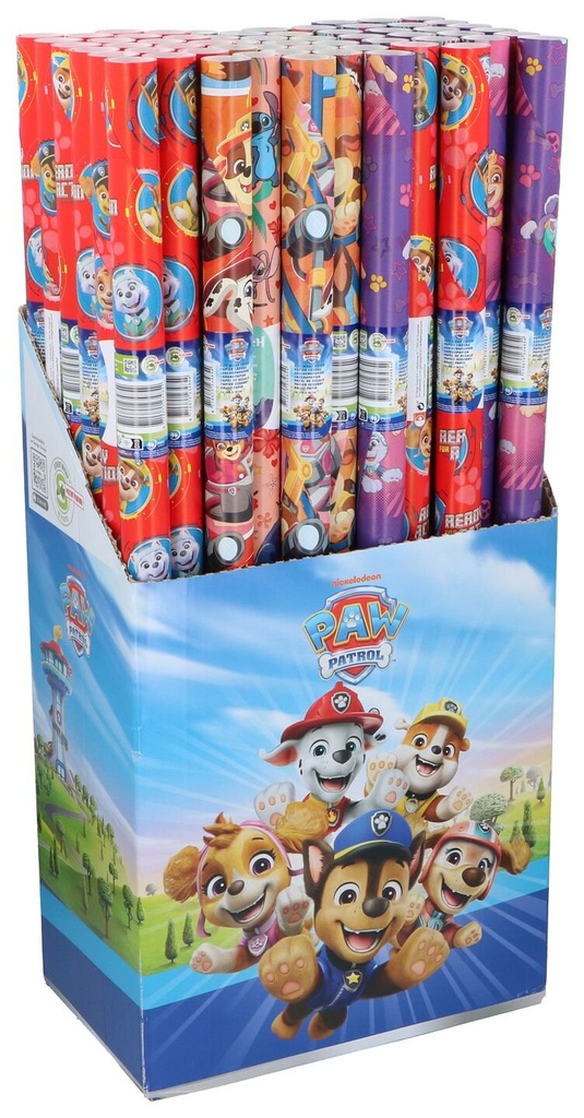 NICKELODEON Giftwrap paper Paw Patrol 3 assorted