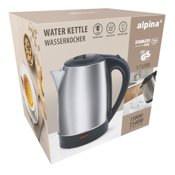 ALPINA Stainless Steel Water Kettle 1,7L