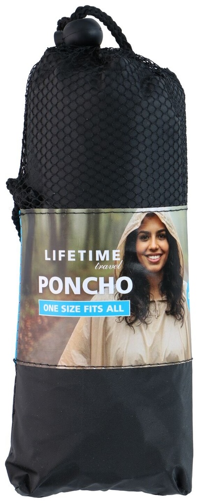 LIFETIME Travel Poncho 4 Assorted with Carry Bag