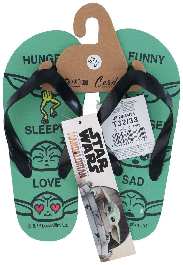 [871125257676] DISNEY Tongs de Plage Star Wars The Mandalorian 4 Assortis