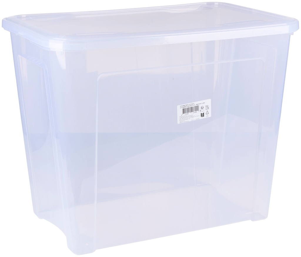 UNBRANDED Clear Storage Box with Lid 67L