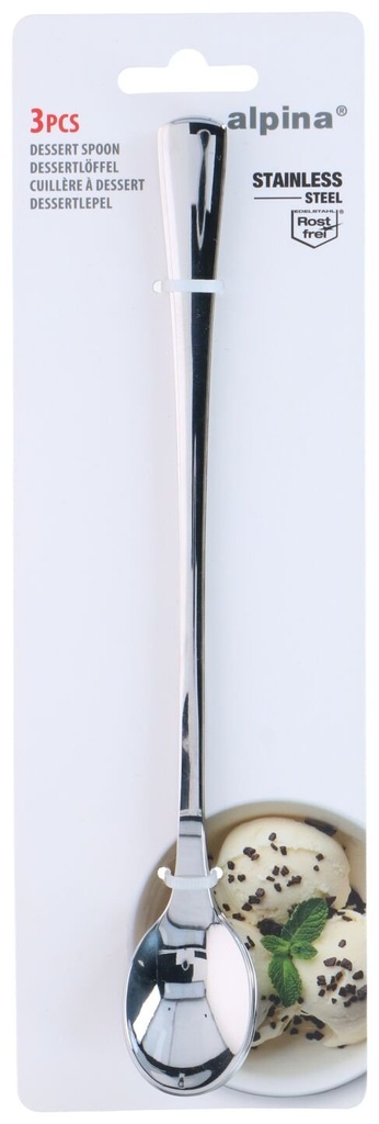 ALPINA Stainless Steel Dessert Spoons 3 pcs 22cm