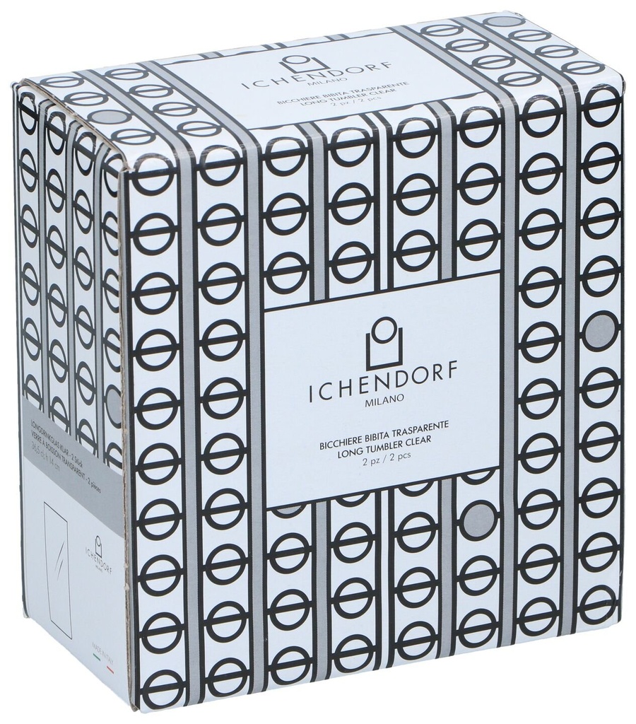 [425190650566] ICHENDORF Long Tumbler 365ml Trasparente 2 pezzi