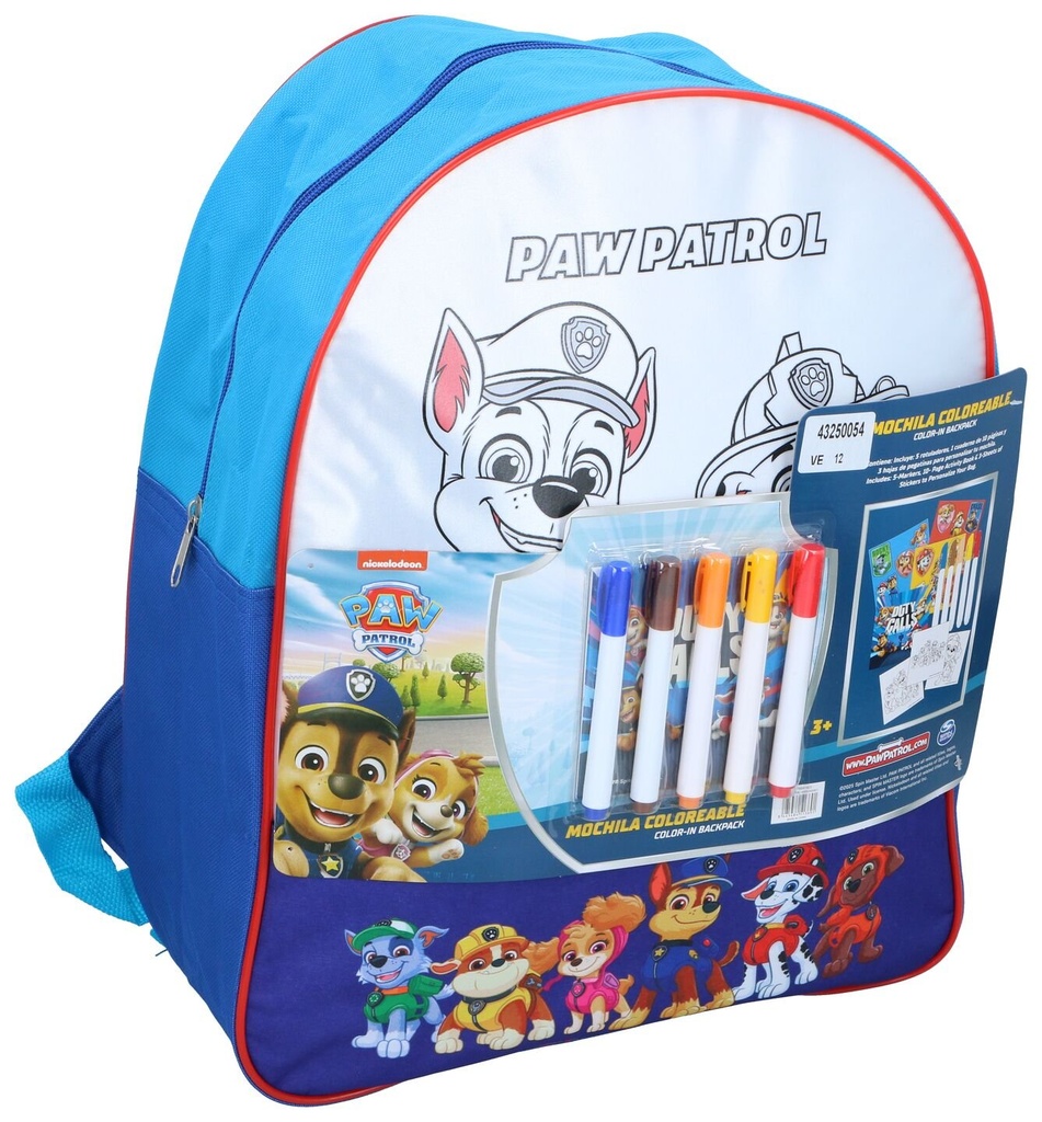 [844548451369] NICKELODEON Zum Ausmalen Rucksack Paw Patrol