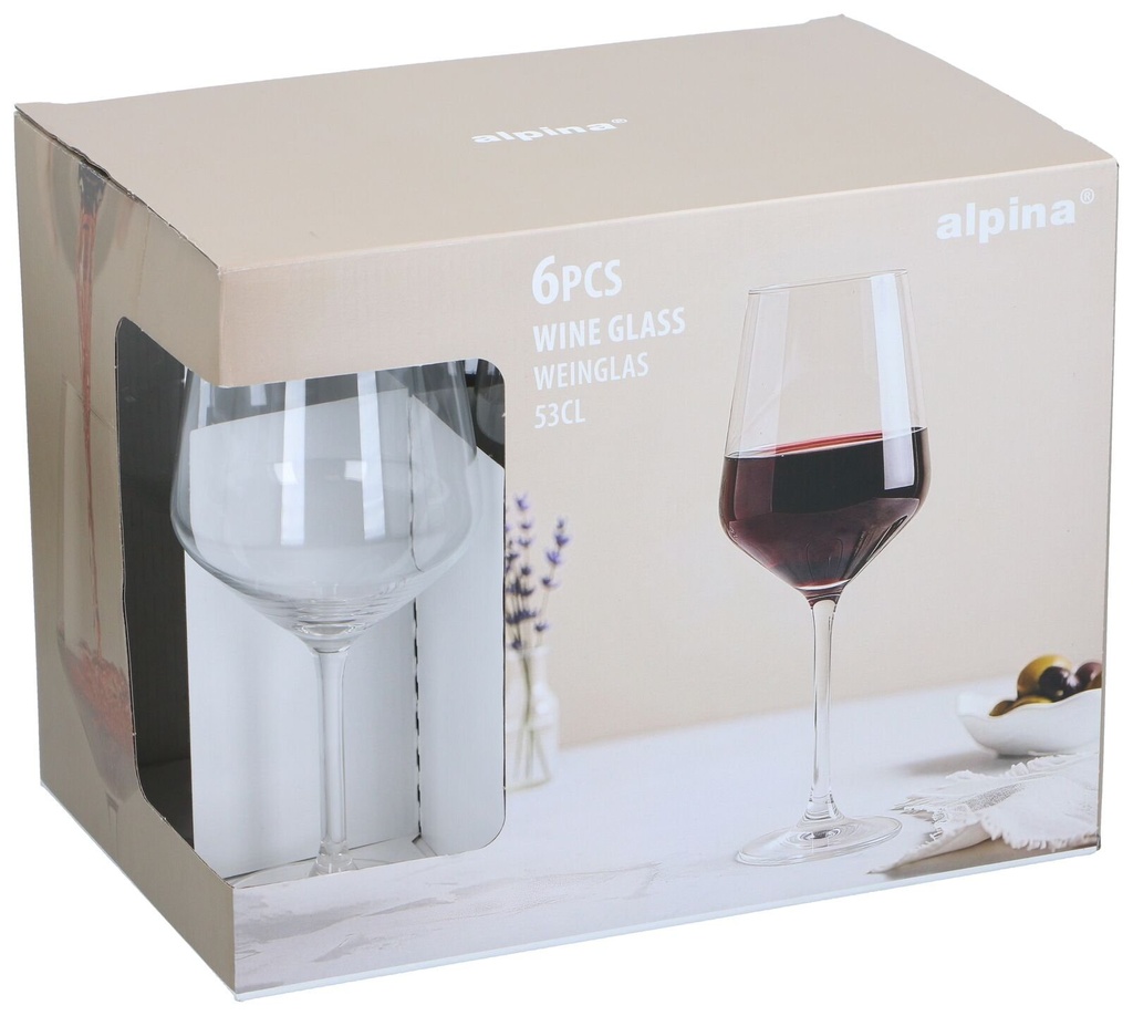 [871125256794] ALPINA Bicchieri da Vino 53cl 6 pezzi