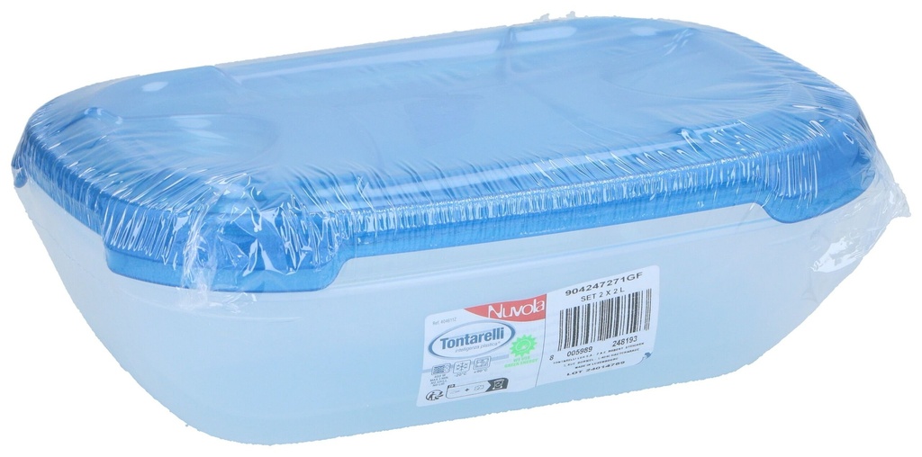 [800598924819] TONTARELLI Set de Cajas de Almacenamiento Nuvola 2x2L