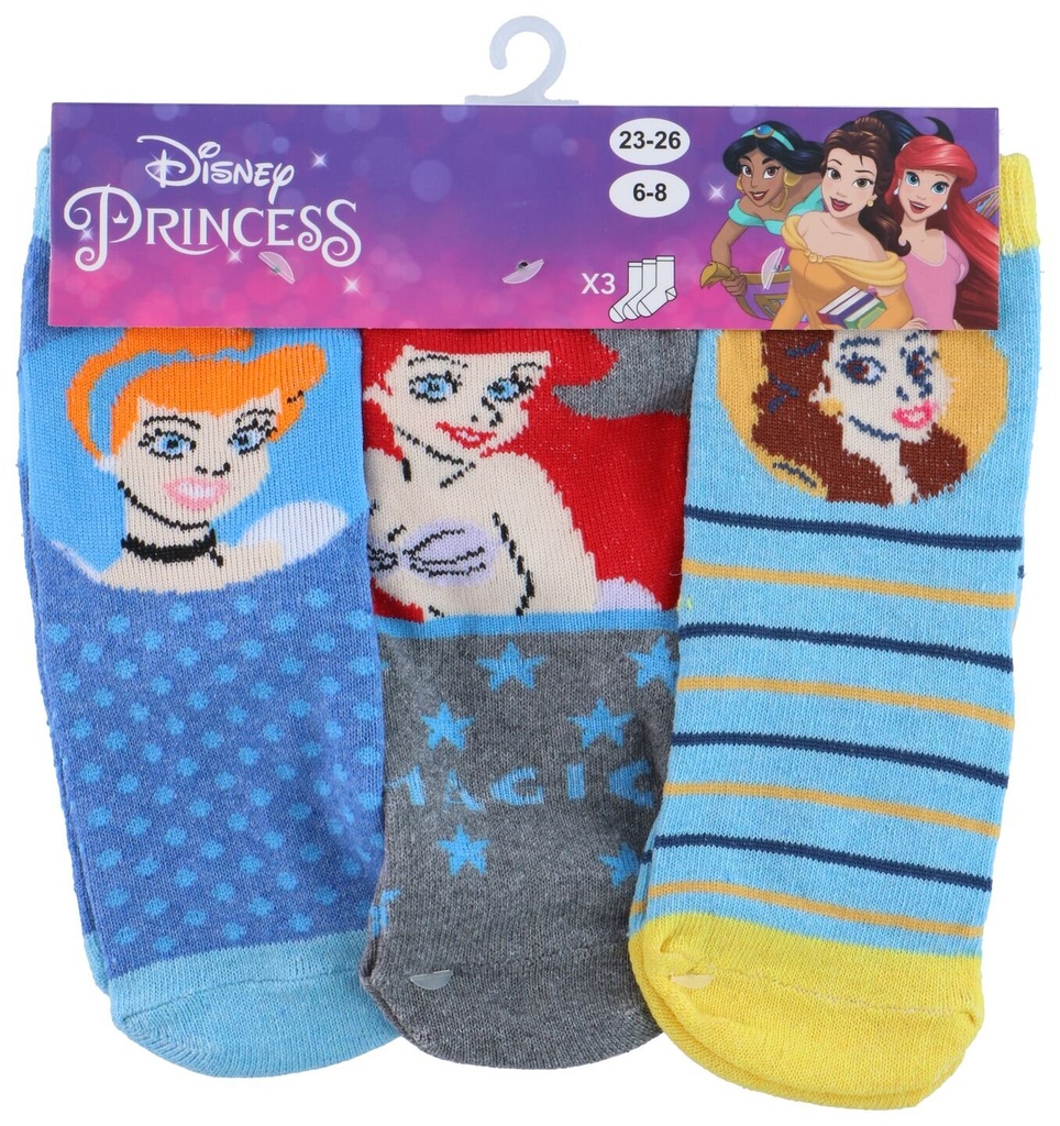 DISNEY Socken 3er-Pack Disney Princess Größe 23/34