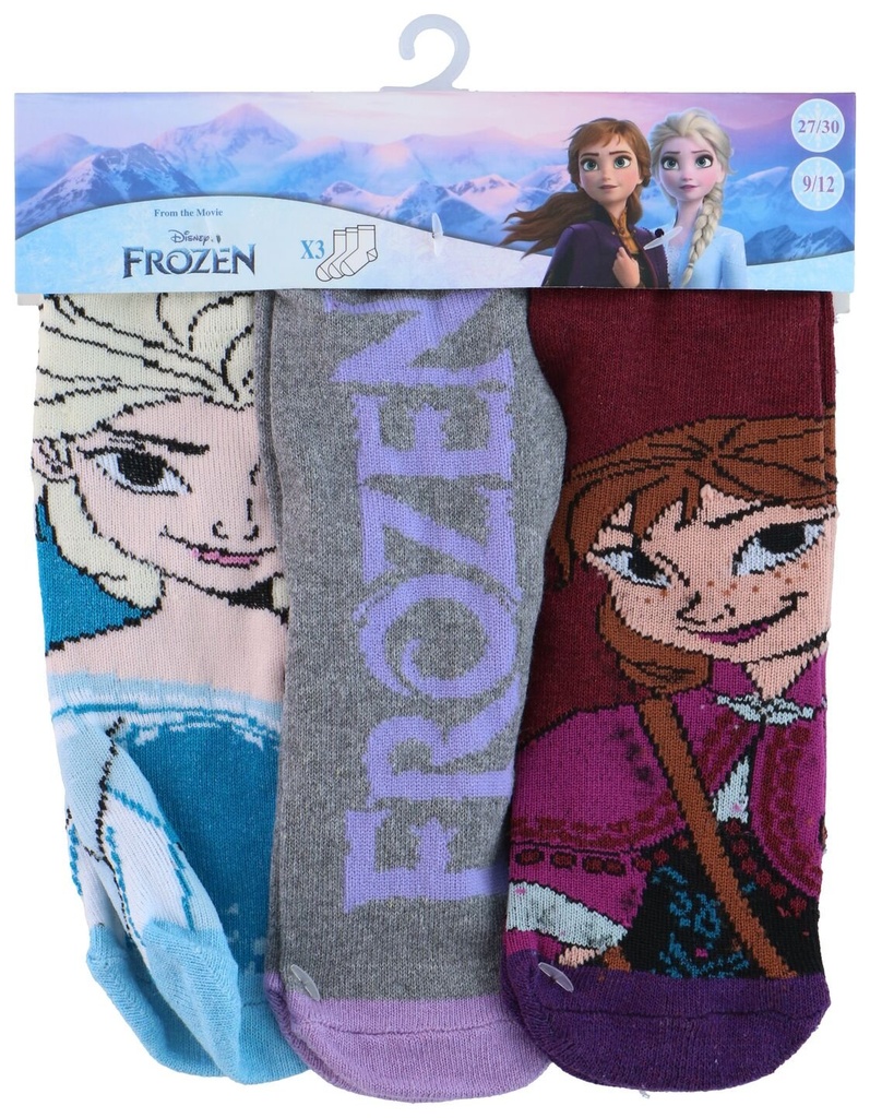 [540403012863] DISNEY Socks 3 Pack Frozen Size 23/34