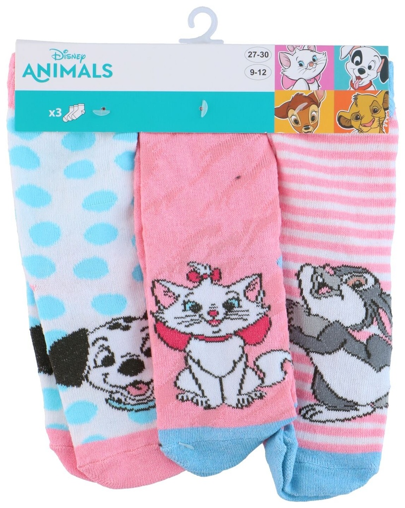 [540403013742] DISNEY Sokken 3-Pack Disney Animals Maat 23/34