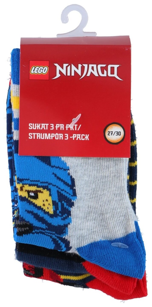 [643007961124] LEGO Ninjago Socks 3 Pack Size 27/34