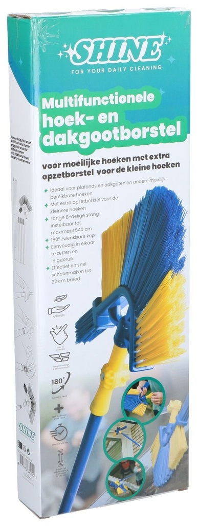 [871777469514] UNBRANDED Multifunktionale Ecken- und Dachrinnenbürste mit Extra-Kopf