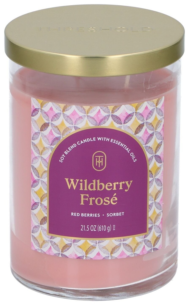 [872158681135] THRESHOLD Wildberry Frosé Soy Blend Candle 610g
