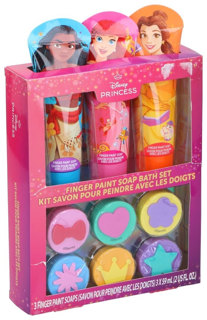 [071956549955] DISNEY Finger Paint Soap Bath Set Disney Princess