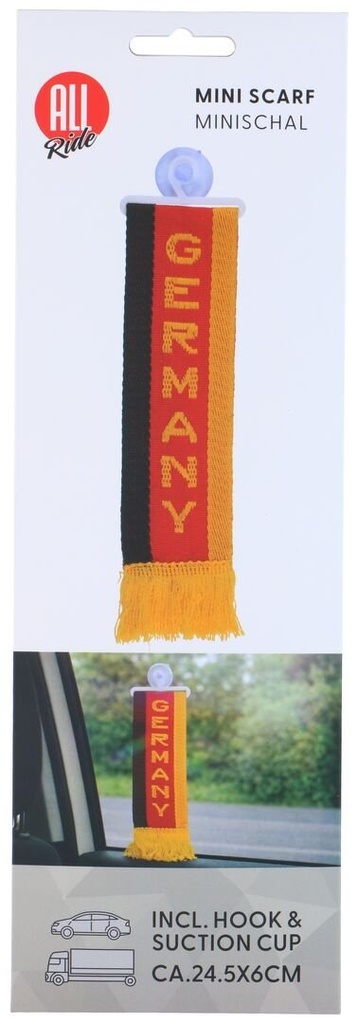 [871125255545] ALL RIDE Mini Scarf Germany 24.5x6cm with Suction Cup