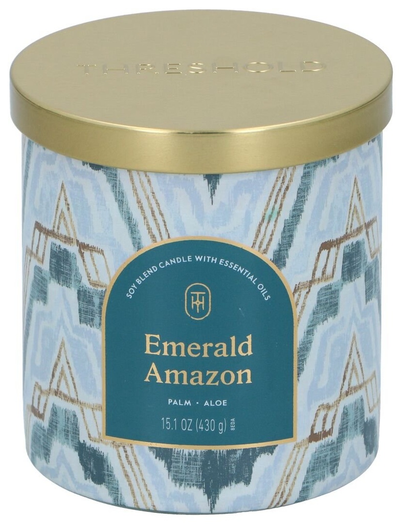 THRESHOLD Soy Blend Candle Emerald Amazon 430g