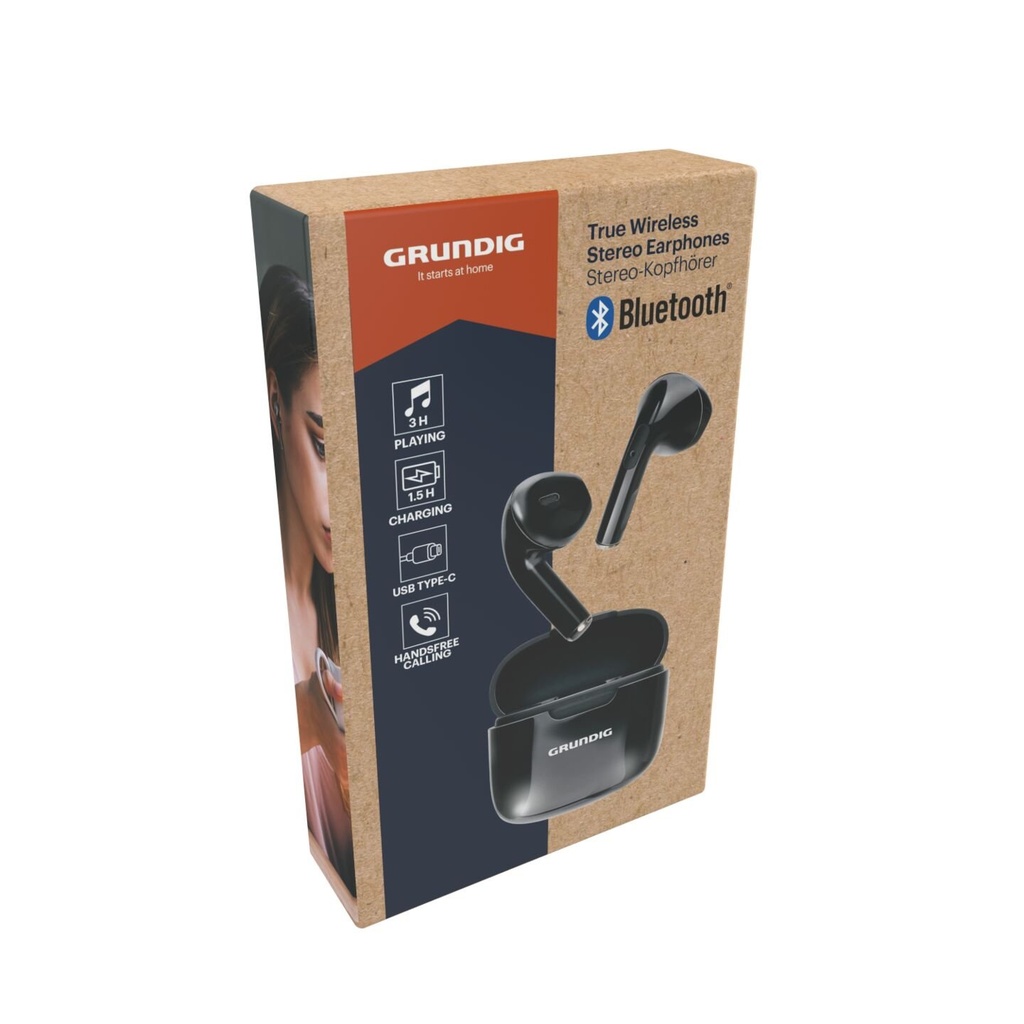 [871129205645] GRUNDIG Wireless Stereo Earphones Black