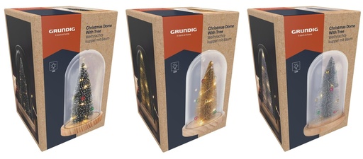 [871125242921] GRUNDIG Christmas Dome with Tree and LED Light